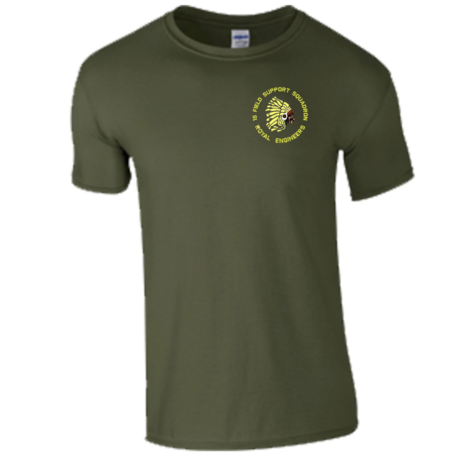 15 Spt Sqn RE Embroidered T-shirts Small Black